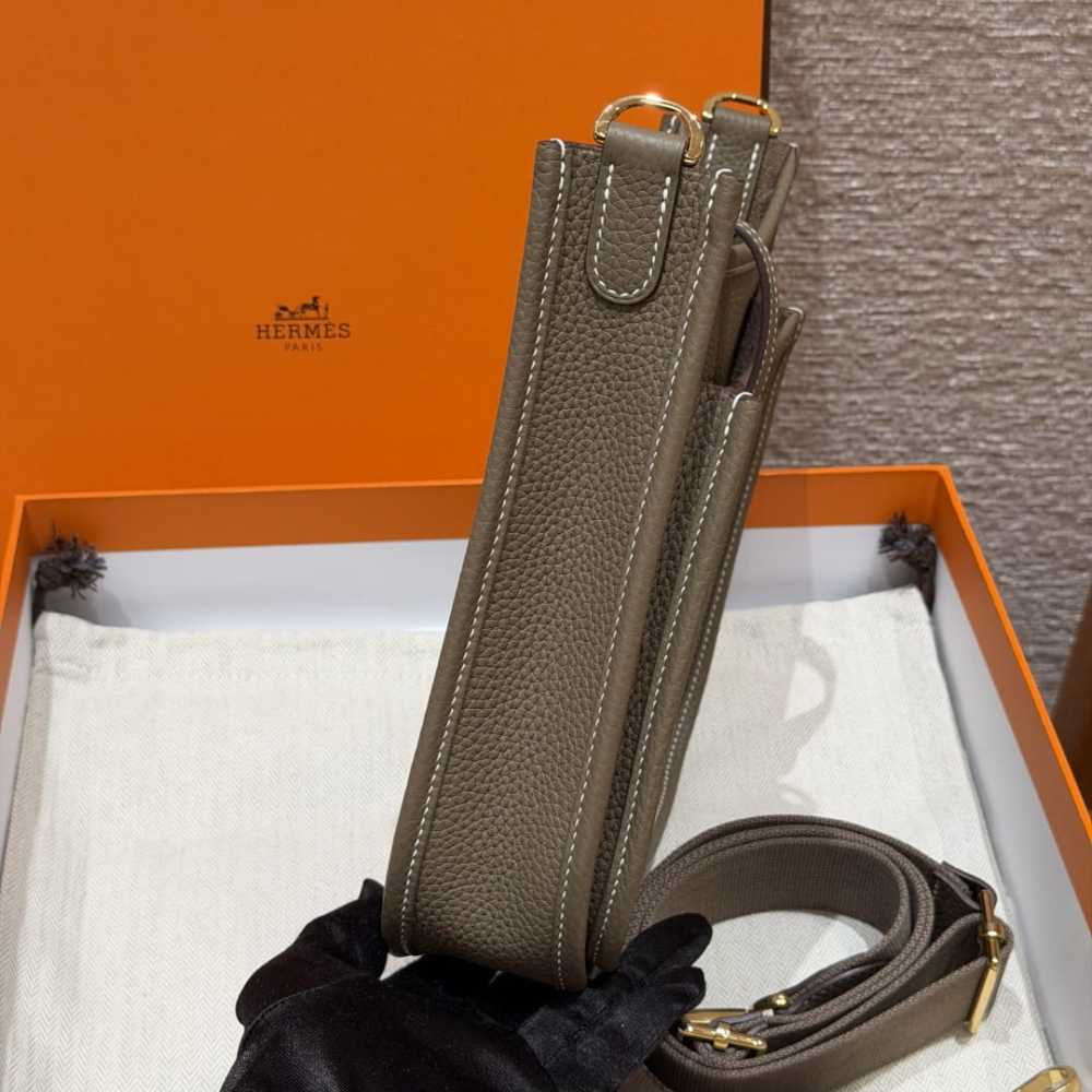 高仿Hermes*Evelyne23系列H087941CK18大象灰金扣純手工