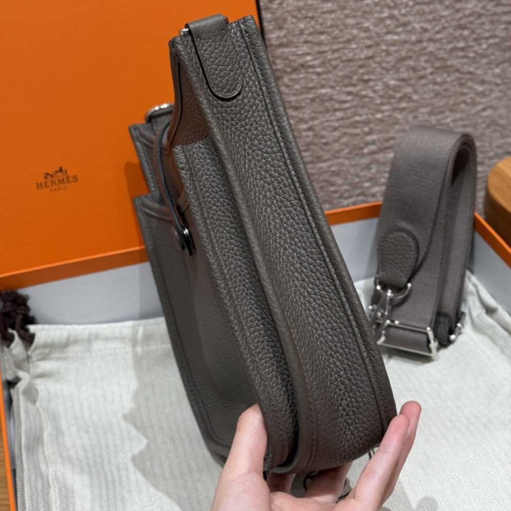 高仿Hermes*Evelyne23系列H087941CK8F錫器灰銀扣純手工