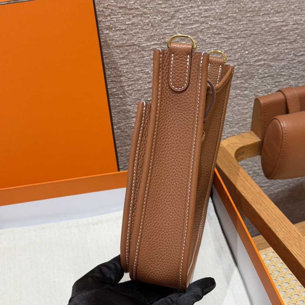高仿Hermes*Evelyne23系列H087941CK37金棕色金扣純手工
