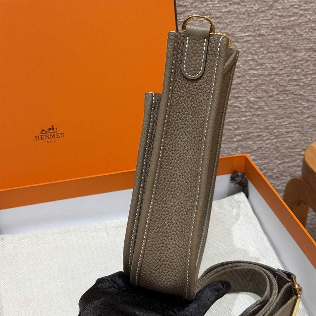 高仿Hermes*Evelyne23系列H087941CK18大象灰金扣純手工