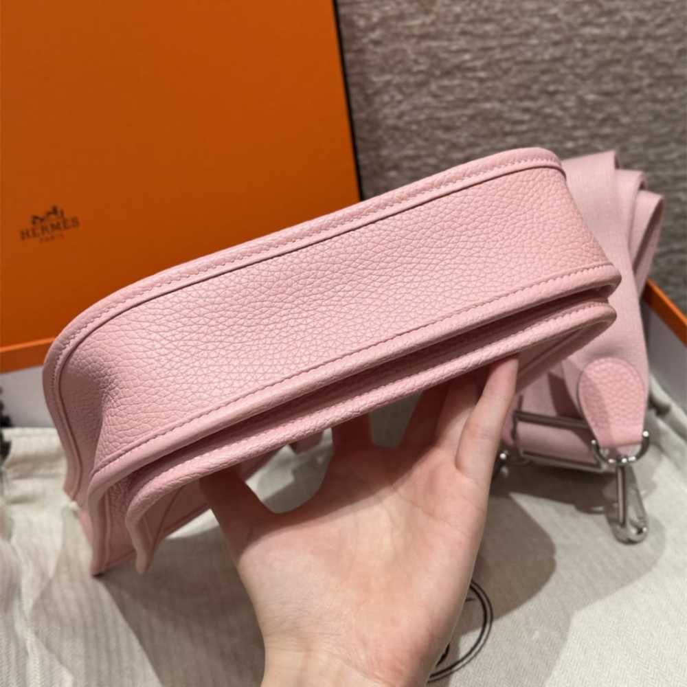 高仿Hermes*Evelyne23系列H087941CK3Q櫻花粉銀扣純手工