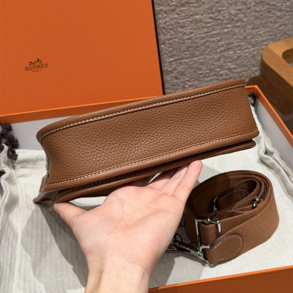 高仿Hermes*Evelyne23系列H087941CK37金棕色銀扣純手工