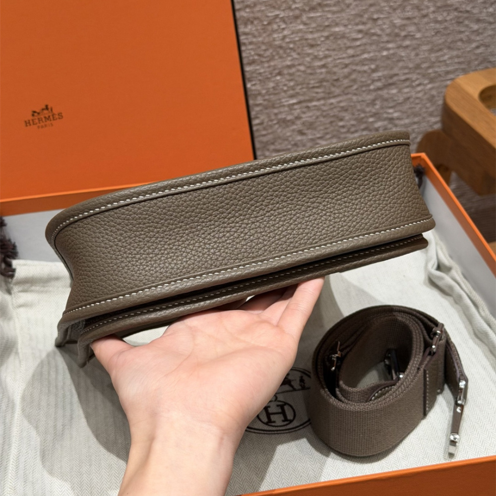 高仿Hermes*Evelyne23系列H087941CK18大象灰銀扣純手工