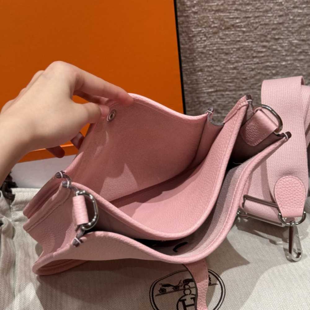 高仿Hermes*Evelyne23系列H087941CK3Q櫻花粉銀扣純手工