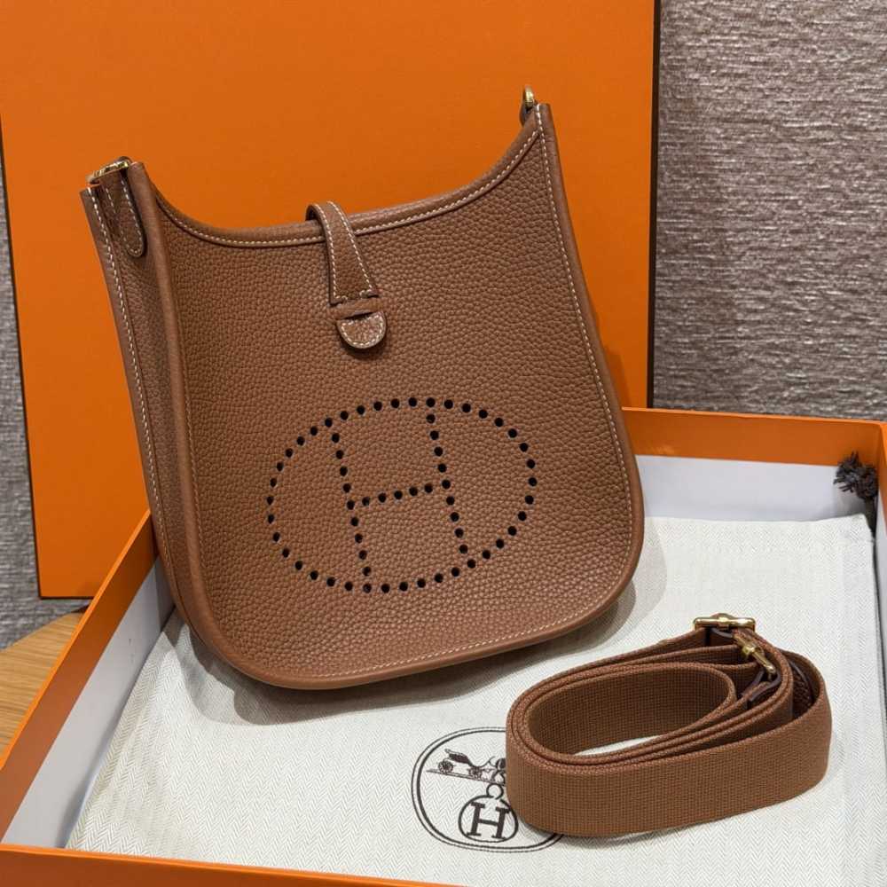 高仿Hermes*Evelyne23系列H087941CK37金棕色金扣純手工