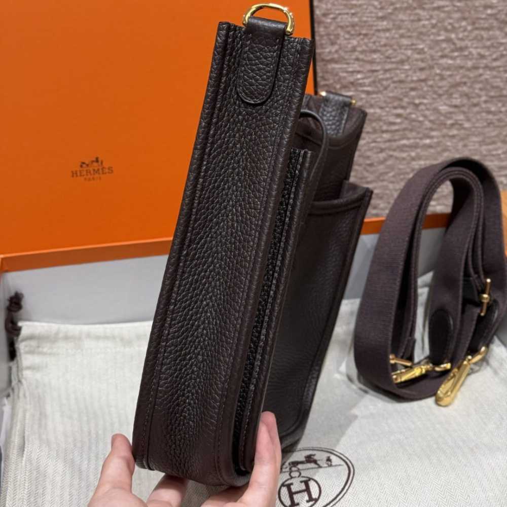 高仿Hermes*Evelyne23系列H087941CK46烏木色金扣純手工
