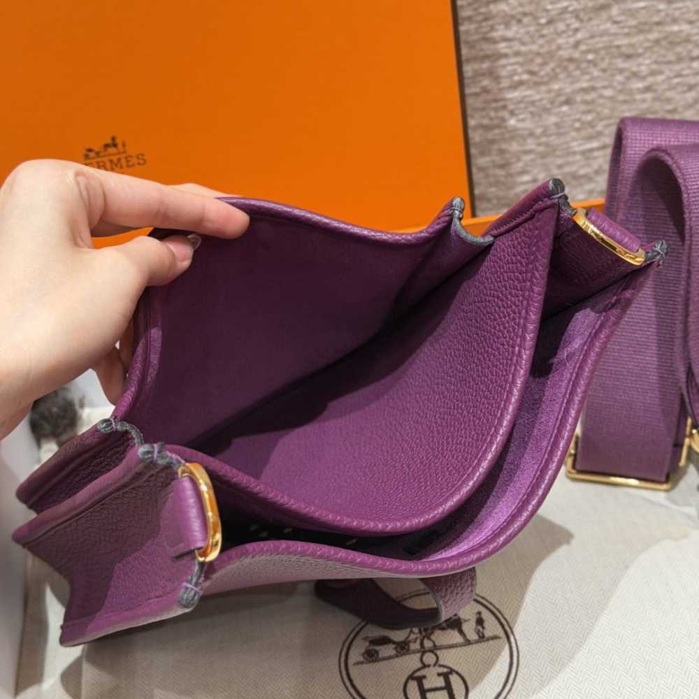 高仿Hermes*Evelyne23系列H087941CK5P海葵紫金扣純手工