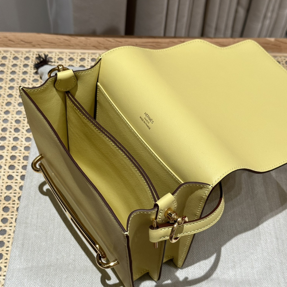 高仿Hermes*Roulis19系列H070509CK1Z小雞黃金扣山羊皮純手工