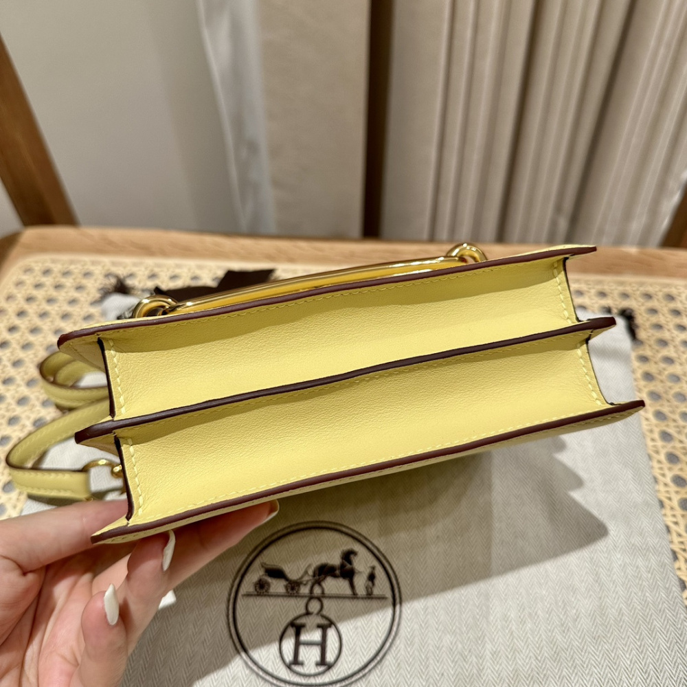 高仿Hermes*Roulis19系列H070509CK1Z小雞黃金扣山羊皮純手工
