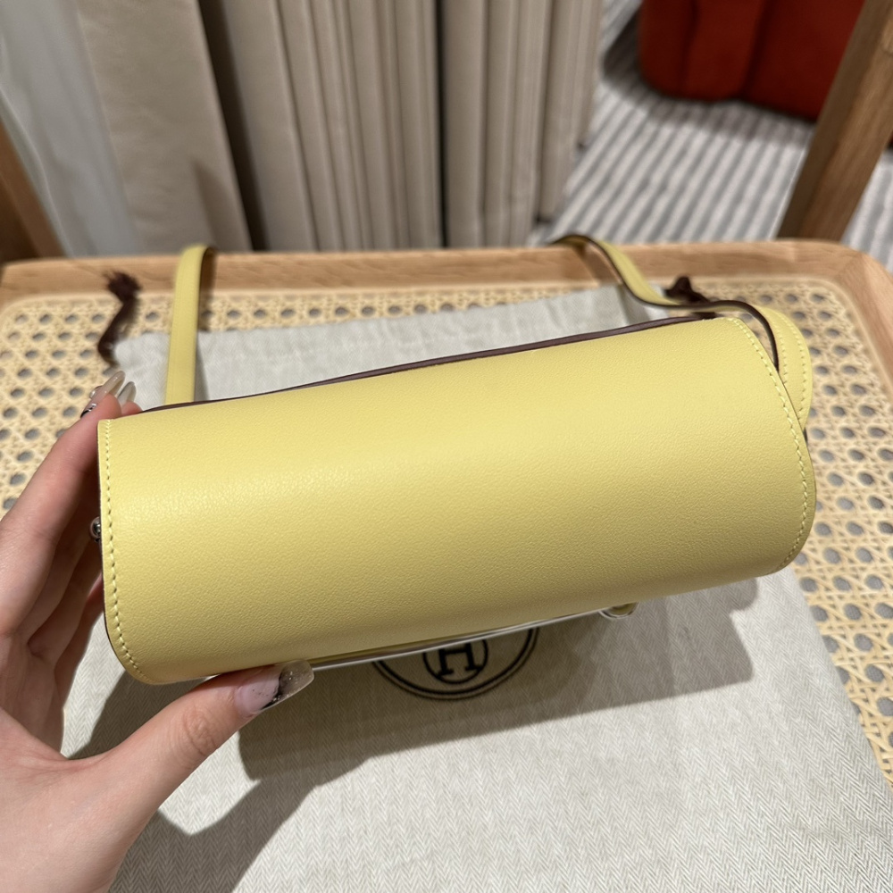 高仿Hermes*Roulis19系列H070509CK1Z小雞黃銀扣山羊皮純手工