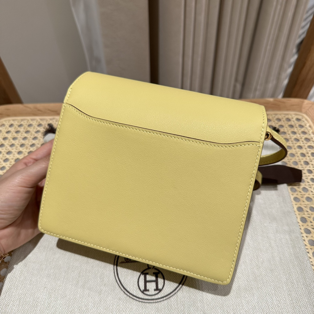 高仿Hermes*Roulis19系列H070509CK1Z小雞黃金扣山羊皮純手工
