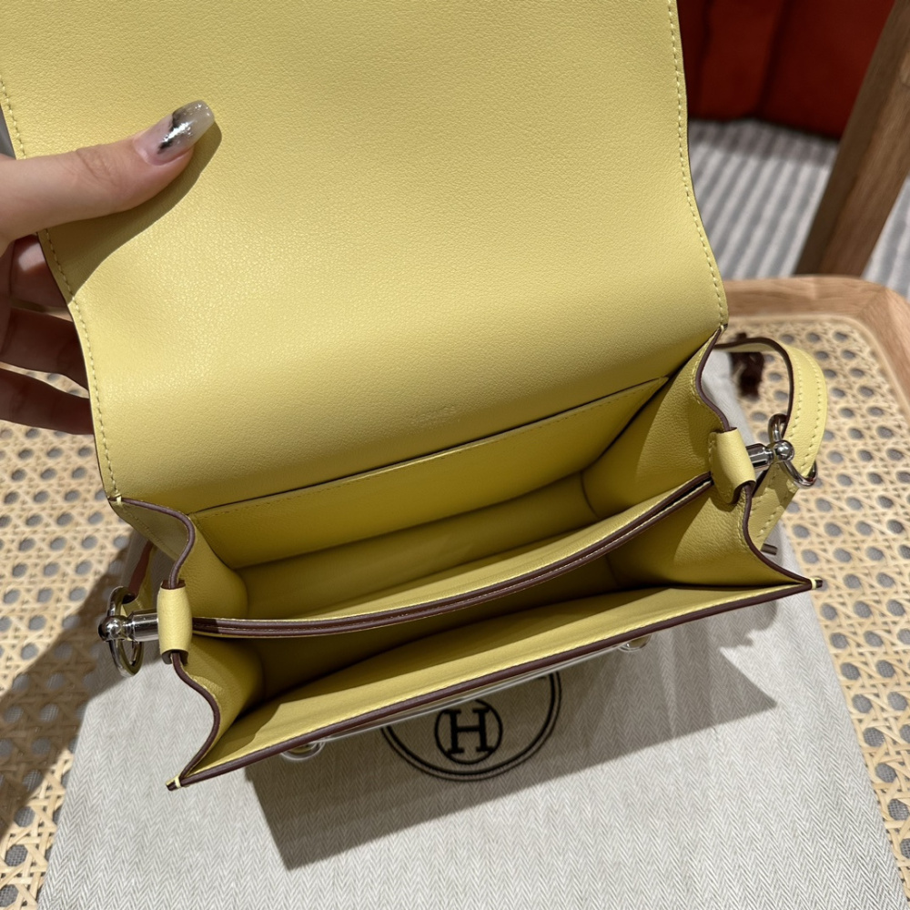 高仿Hermes*Roulis19系列H070509CK1Z小雞黃銀扣山羊皮純手工