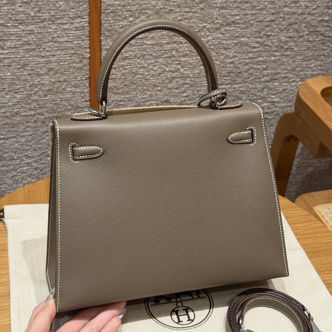 高仿Hermes Kelly 25 Epsom 皮面不同角度
