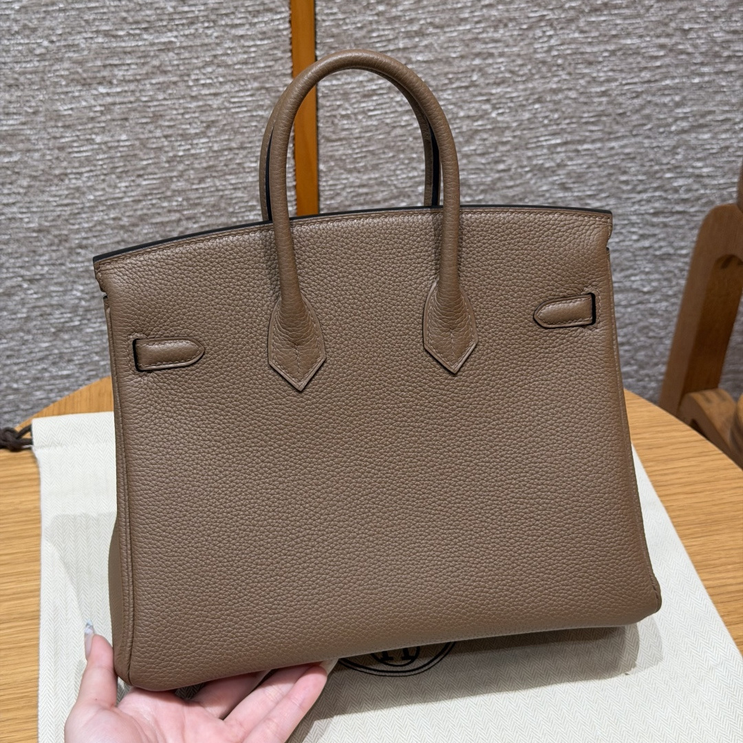 高仿Hermes*Birkin25系列H041344BODO威馬犬米色牛皮金扣純手工