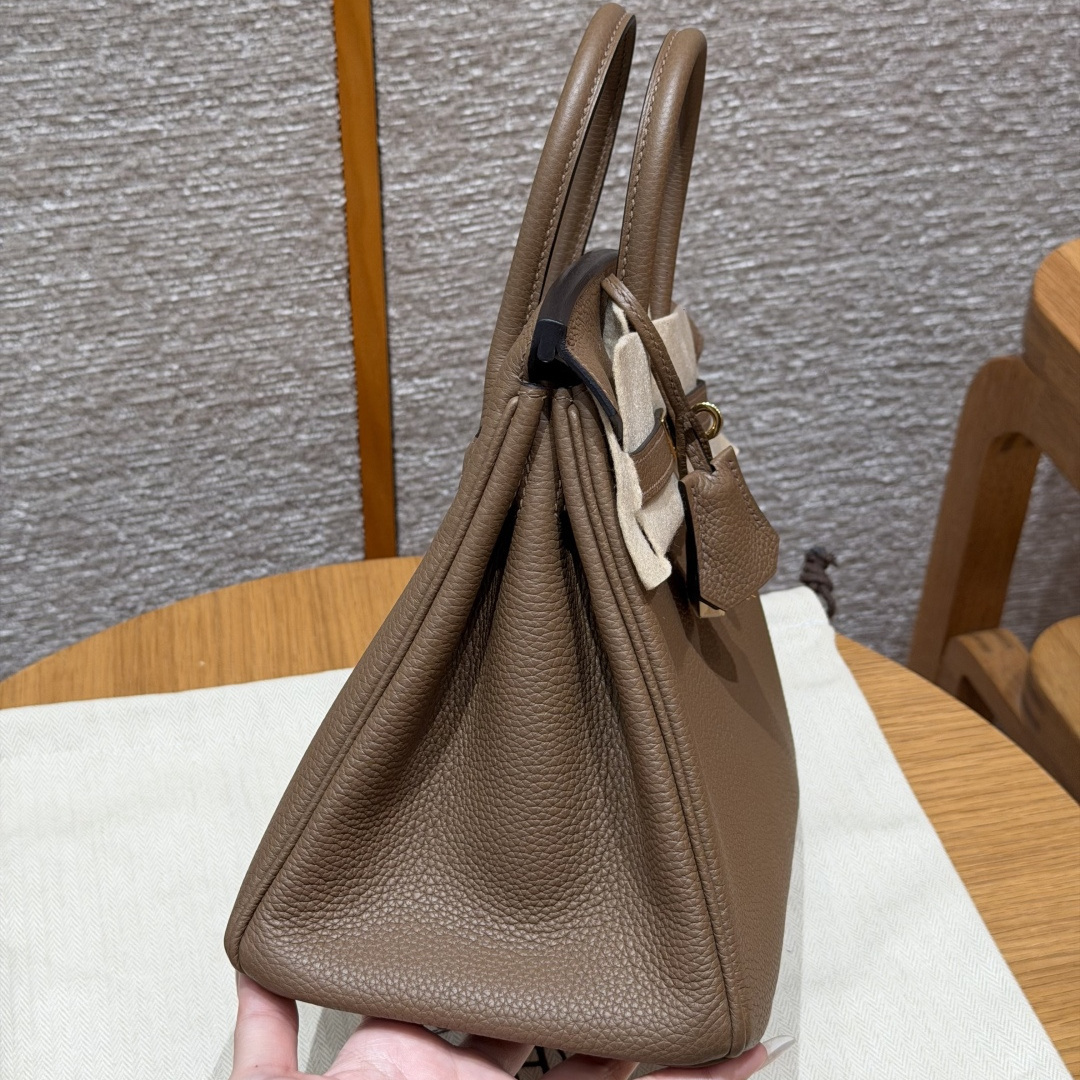 高仿Hermes*Birkin25系列H041344BODO威馬犬米色牛皮金扣純手工