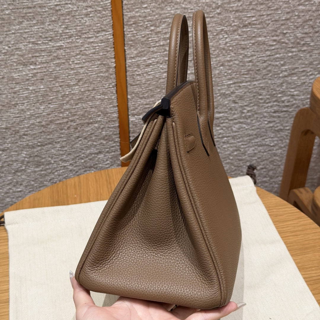 高仿Hermes*Birkin25系列H041344BODO威馬犬米色牛皮金扣純手工