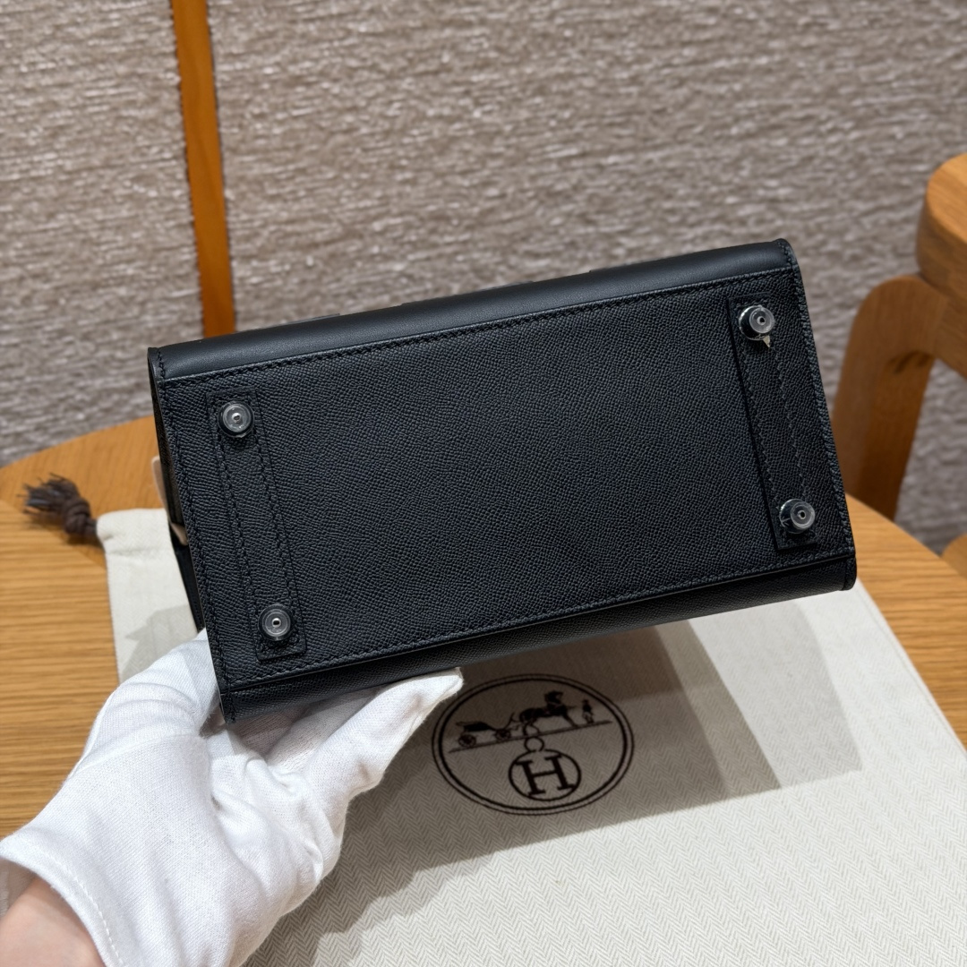 高仿Hermes*Birkin20系列H070807CM89黑房子鱷魚皮黑扣純手工