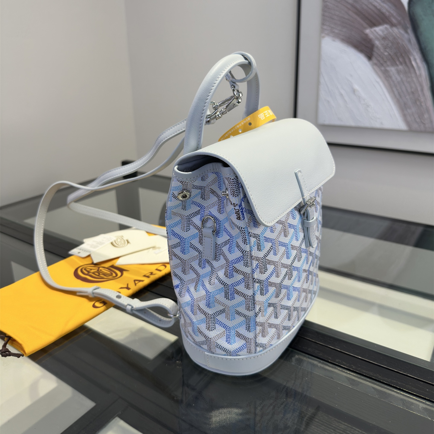 高仿Goyard*Alpin系列ALPIN71CL23P雙肩包冰川極地藍純原版本