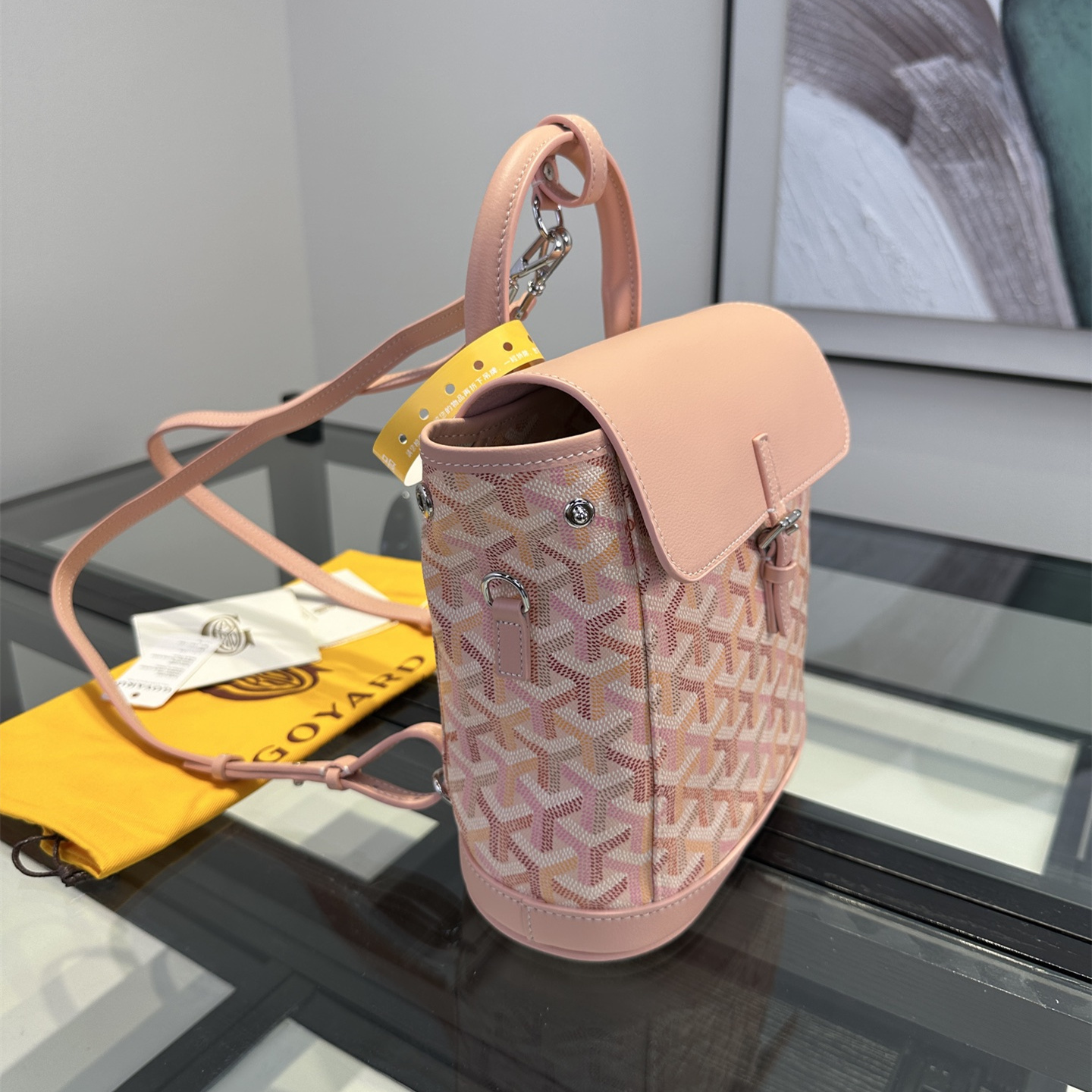 高仿Goyard*Alpin系列ALPIN74CL42P雙肩包櫻花粉純原版本