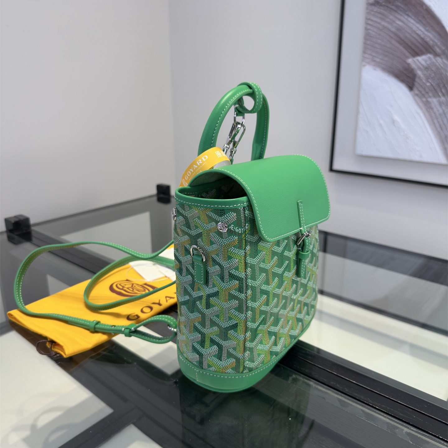 高仿Goyard*Alpin系列ALPIN72CL69P雙肩包草地綠純原版本