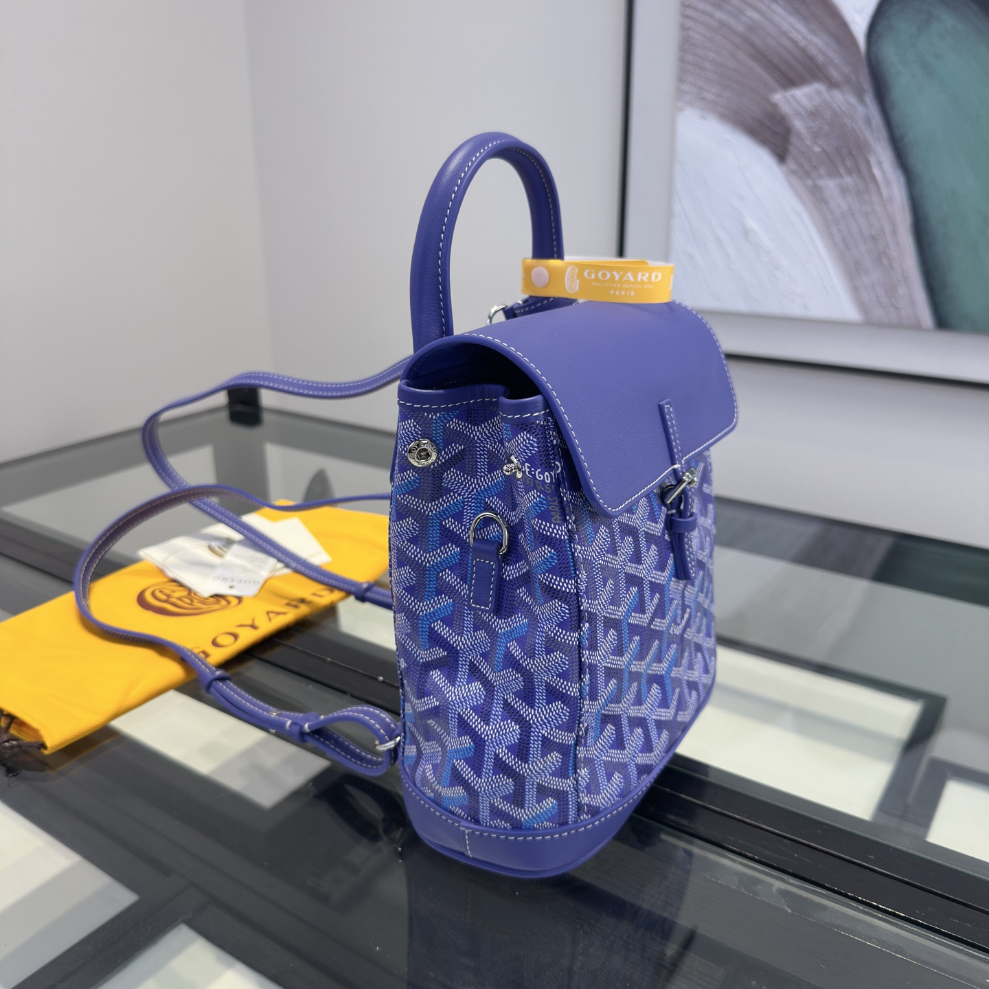 高仿Goyard*Alpin系列ALPIN73CL21P雙肩包藍莓紫純原版本