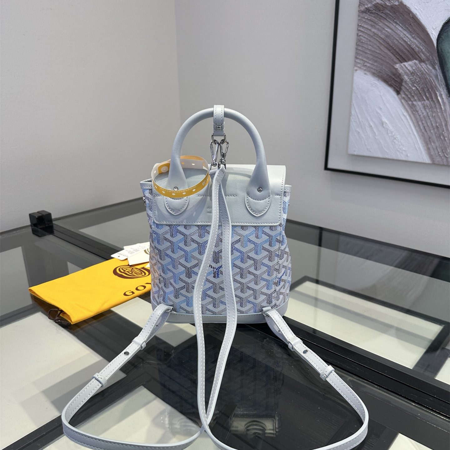 高仿Goyard*Alpin系列ALPIN71CL23P雙肩包冰川極地藍純原版本