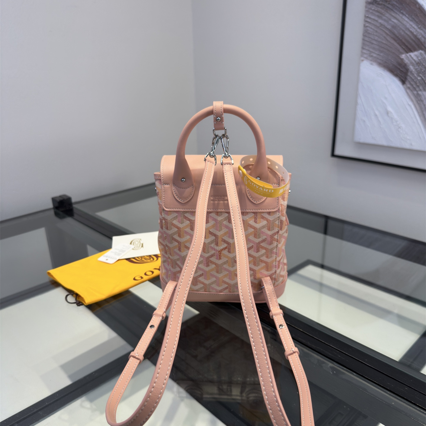 高仿Goyard*Alpin系列ALPIN74CL42P雙肩包櫻花粉純原版本