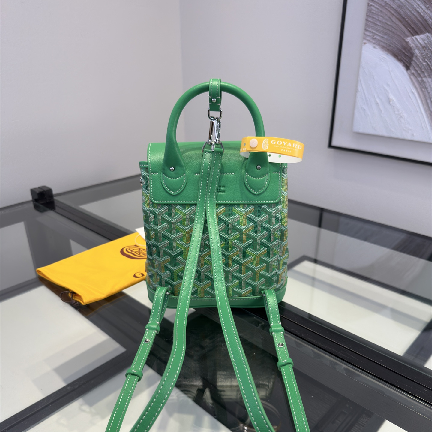 高仿Goyard*Alpin系列ALPIN72CL69P雙肩包草地綠純原版本