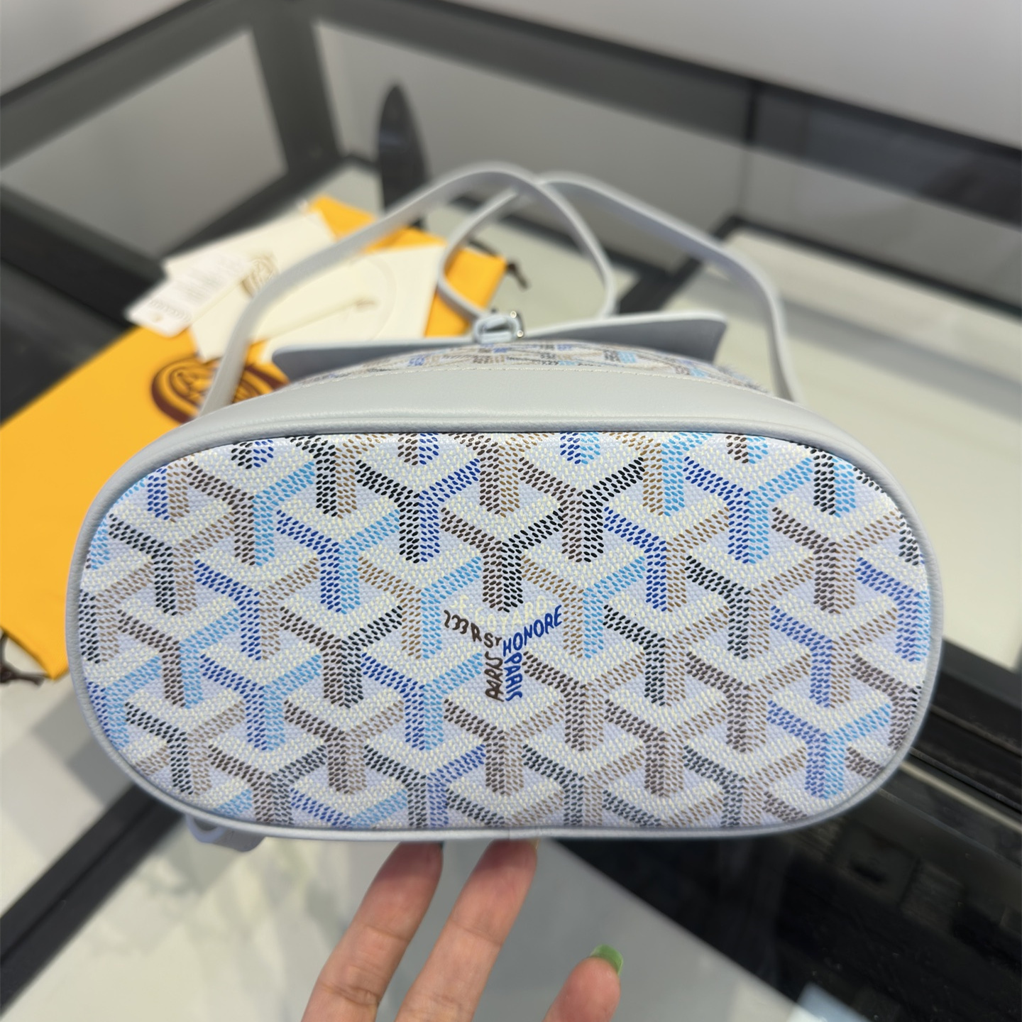 高仿Goyard*Alpin系列ALPIN71CL23P雙肩包冰川極地藍純原版本