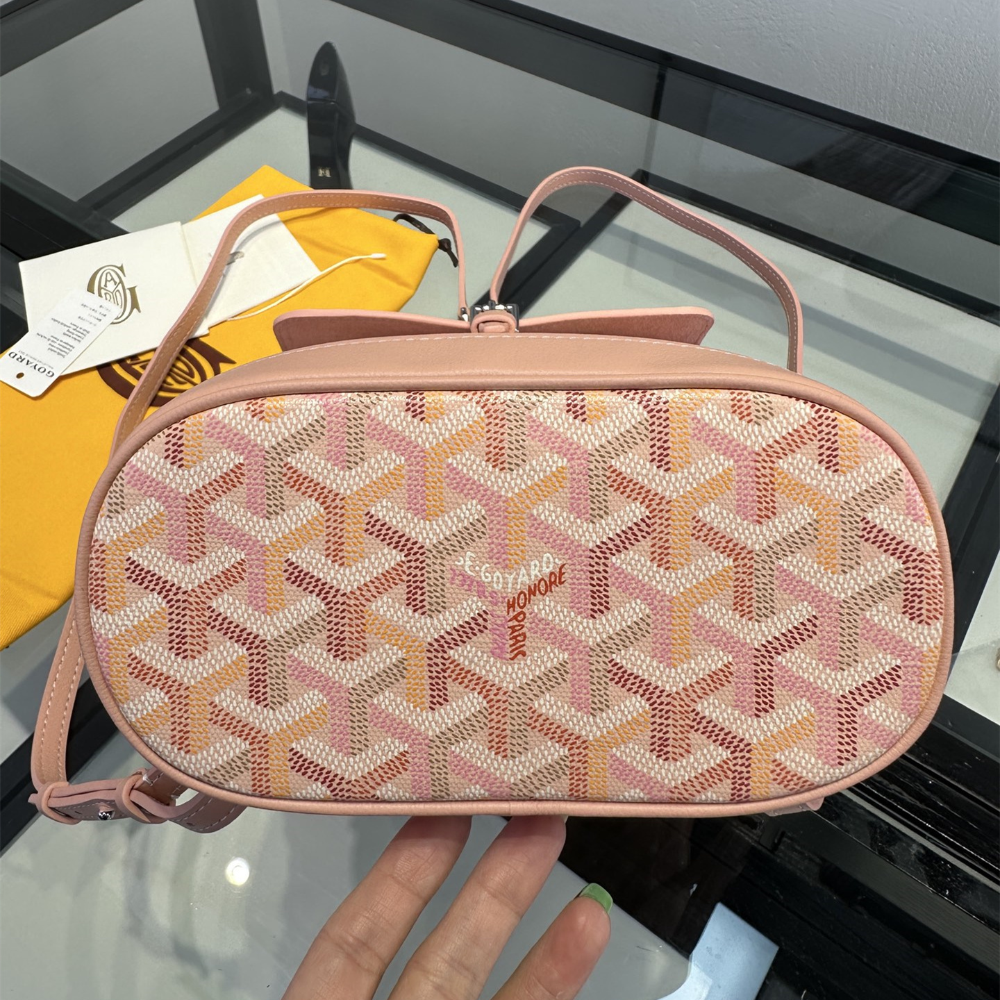 高仿Goyard*Alpin系列ALPIN74CL42P雙肩包櫻花粉純原版本