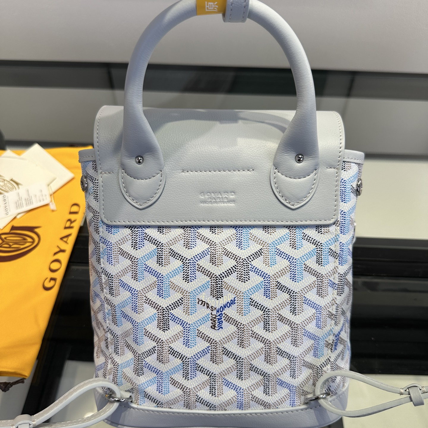 高仿Goyard*Alpin系列ALPIN71CL23P雙肩包冰川極地藍純原版本