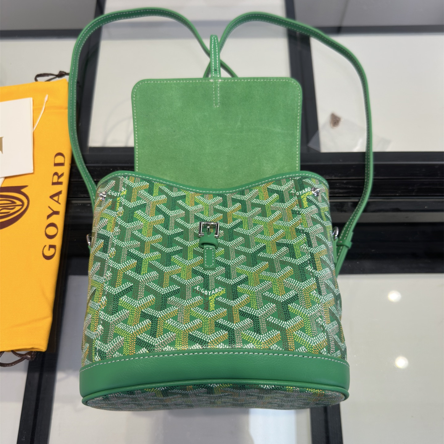 高仿Goyard*Alpin系列ALPIN72CL69P雙肩包草地綠純原版本