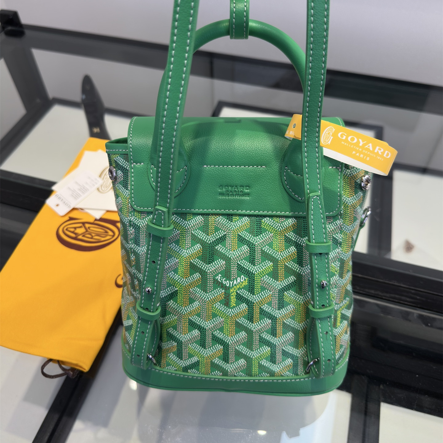 高仿Goyard*Alpin系列ALPIN72CL69P雙肩包草地綠純原版本
