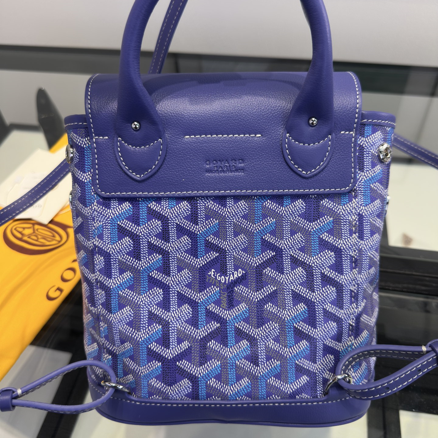 高仿Goyard*Alpin系列ALPIN73CL21P雙肩包藍莓紫純原版本