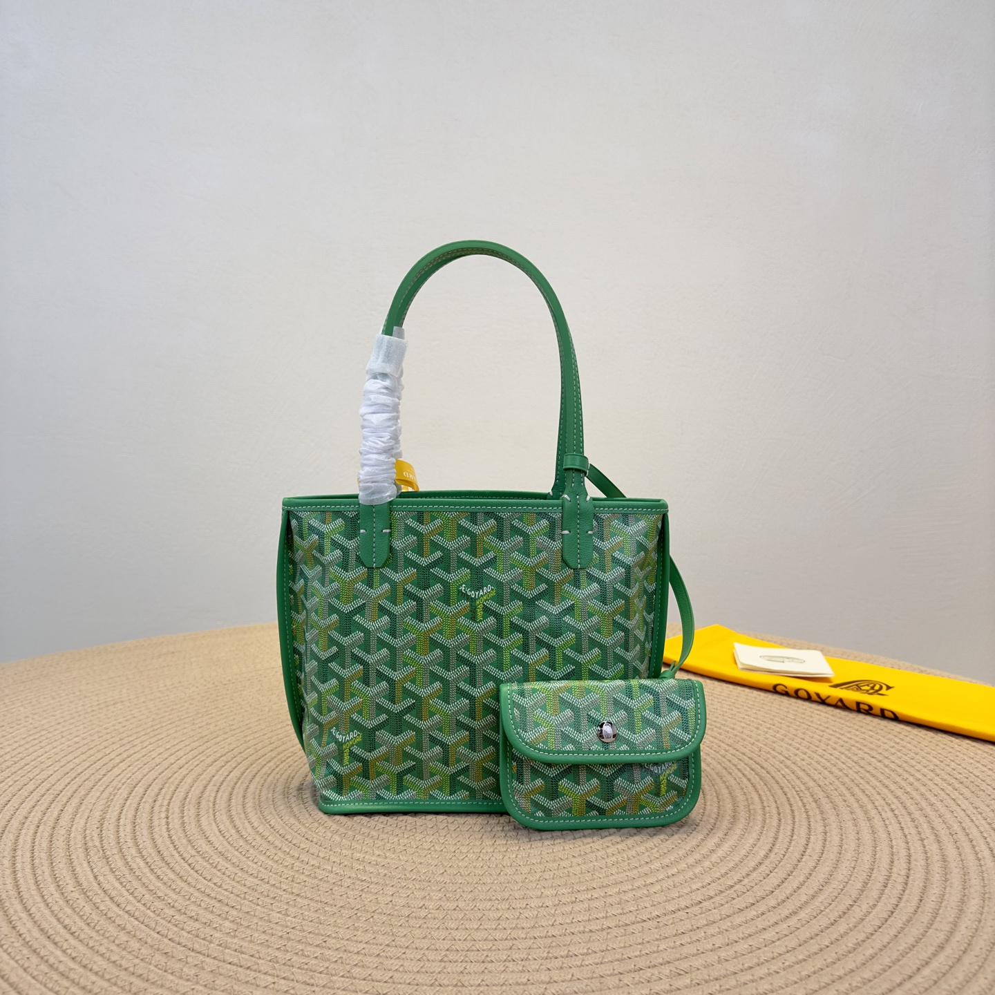 高仿Goyard*Anjou系列69TY72P雙面購物袋草地綠Mini純原版本