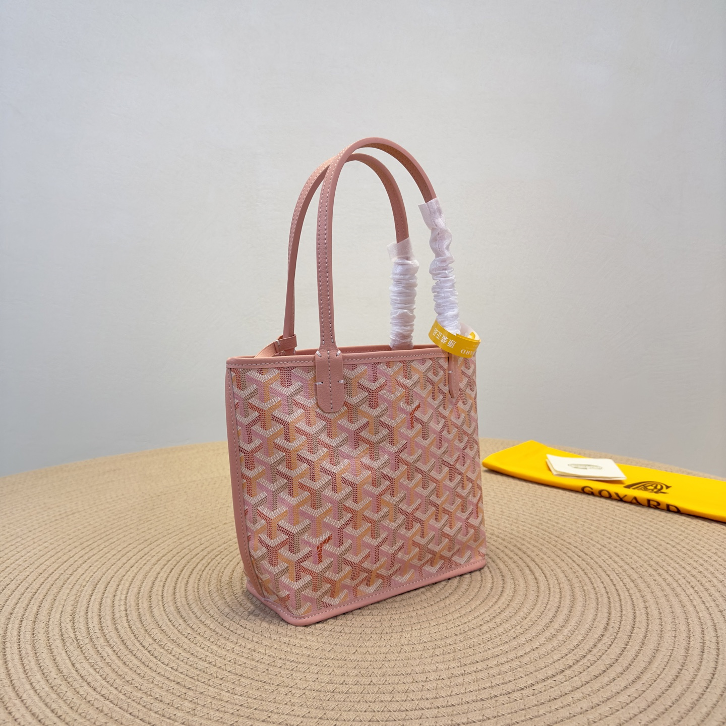 高仿Goyard*Anjou系列42TY74P雙面購物袋櫻花粉Mini純原版本