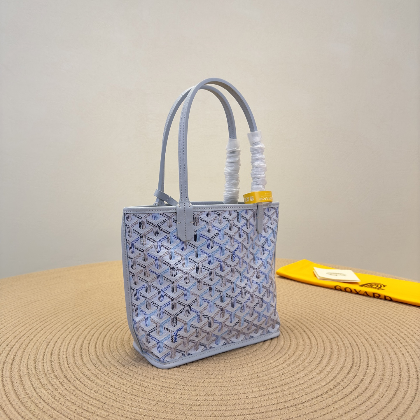 高仿Goyard*Anjou系列23TY71P雙面購物袋冰川極地藍Mini純原版本