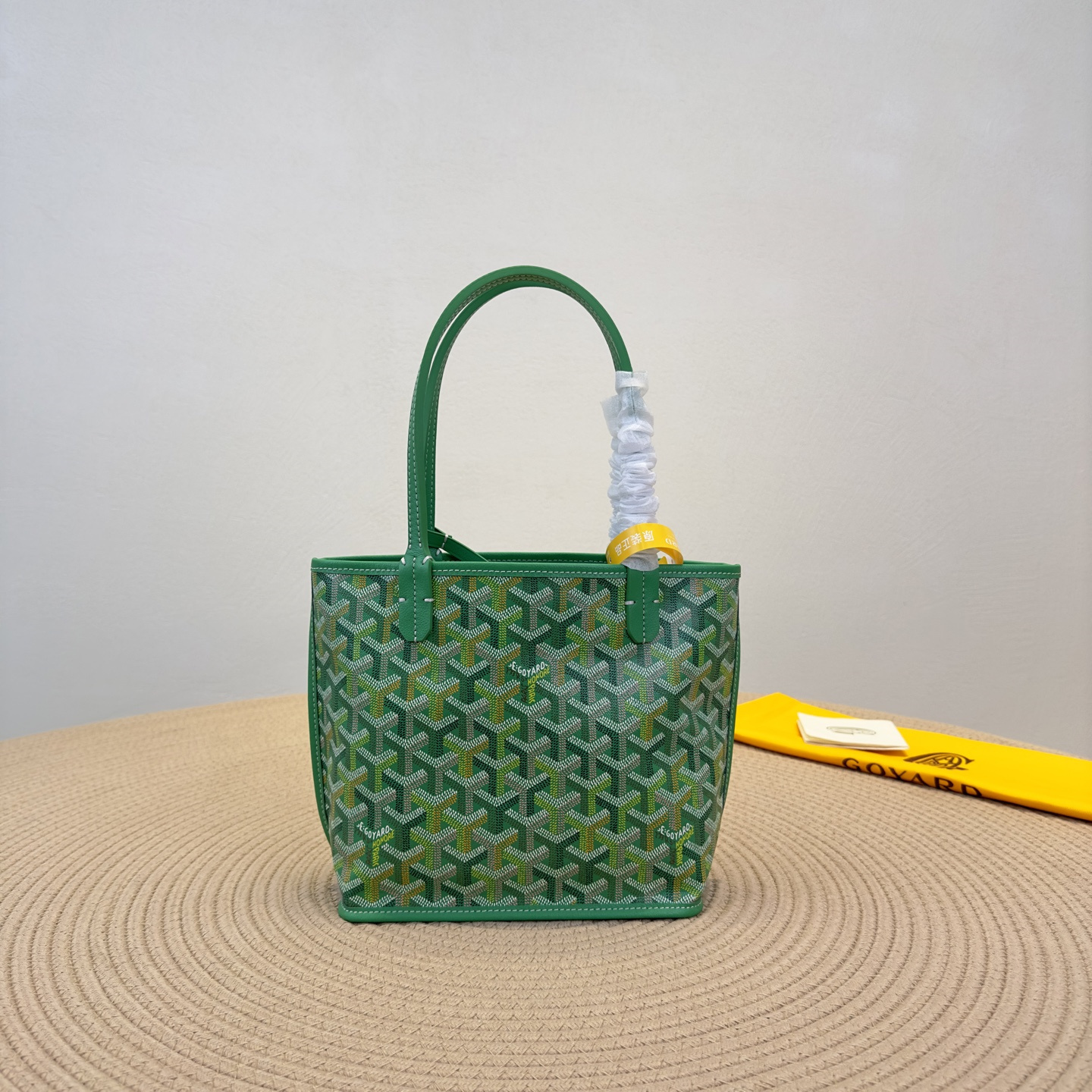 高仿Goyard*Anjou系列69TY72P雙面購物袋草地綠Mini純原版本