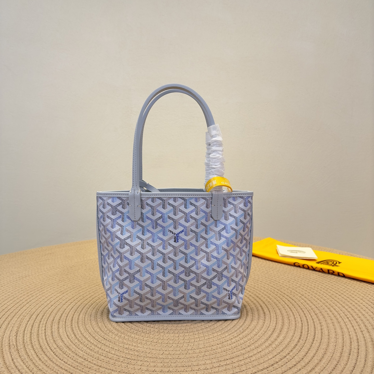 高仿Goyard*Anjou系列23TY71P雙面購物袋冰川極地藍Mini純原版本