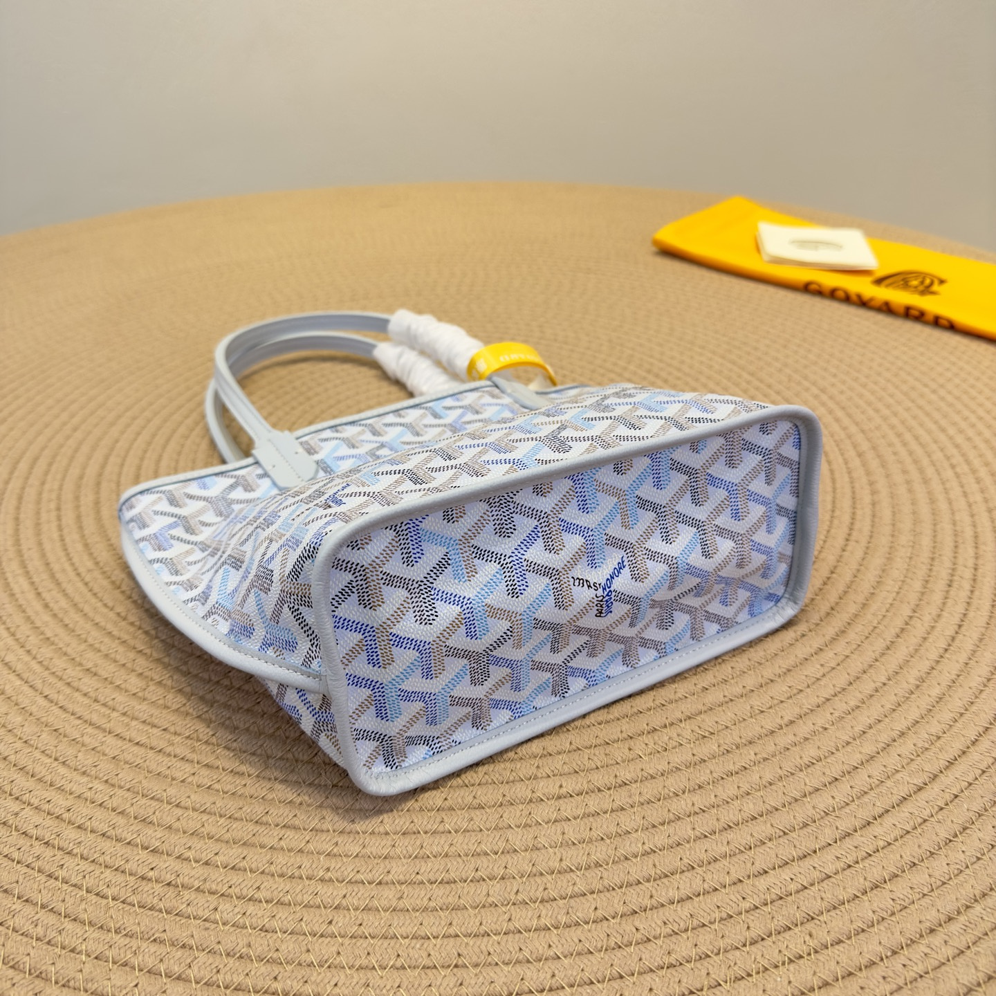 高仿Goyard*Anjou系列23TY71P雙面購物袋冰川極地藍Mini純原版本