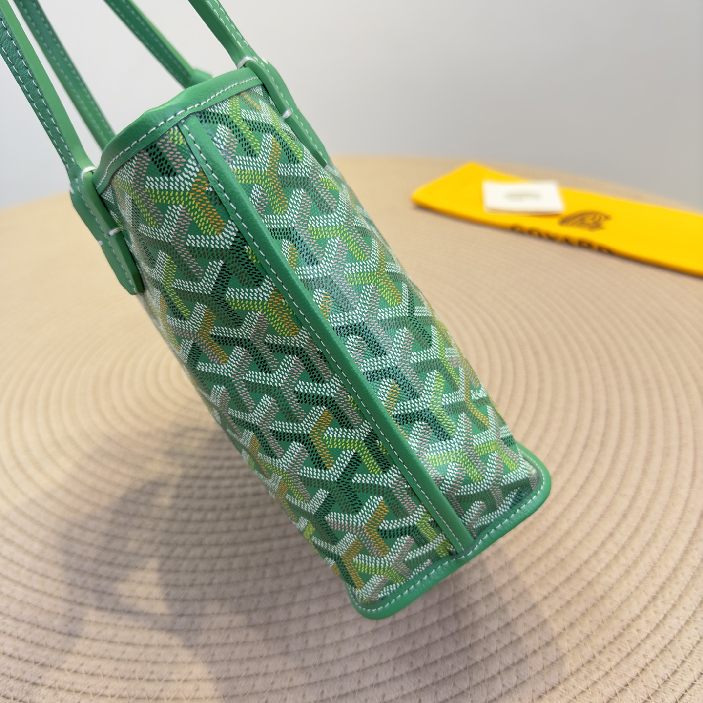 高仿Goyard*Anjou系列69TY72P雙面購物袋草地綠Mini純原版本