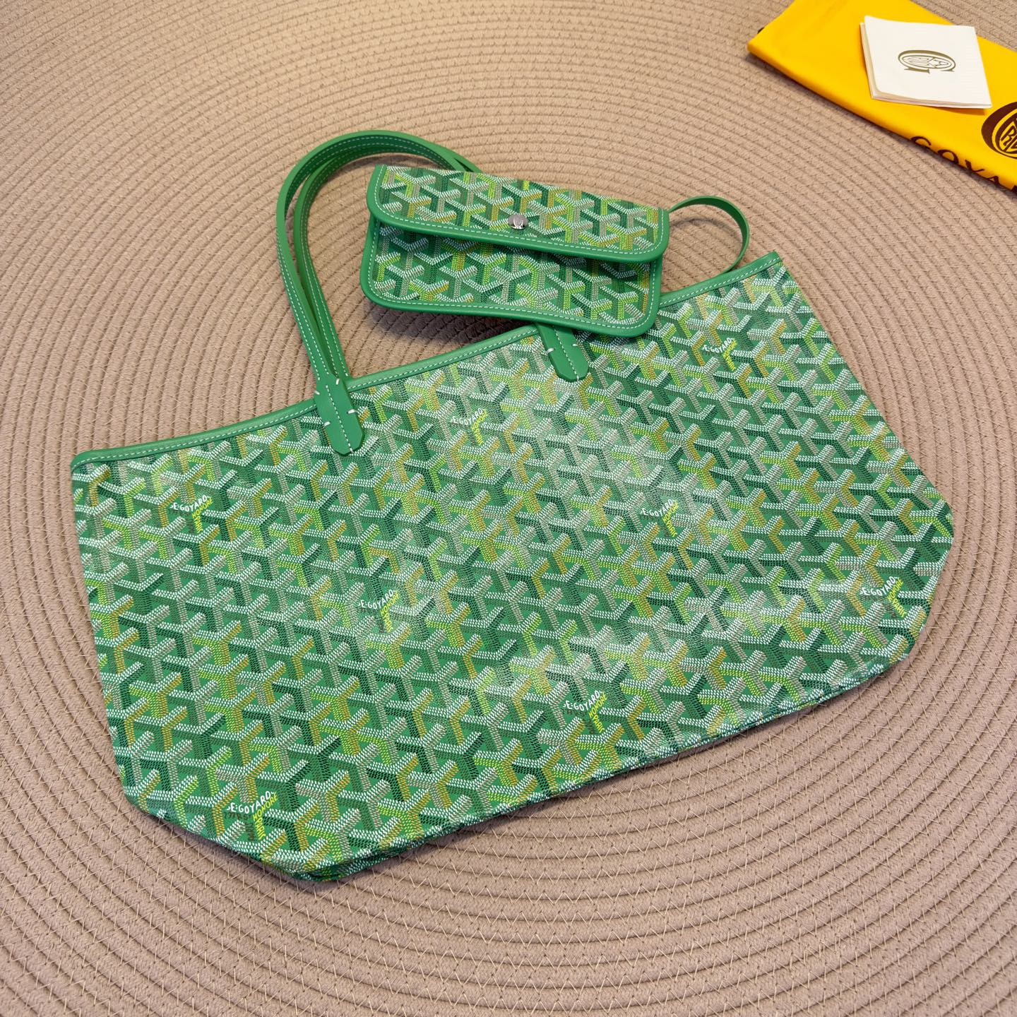 高仿Goyard*SaintLouis系列MLTY72CL69P手拎袋草地綠小號純原版本