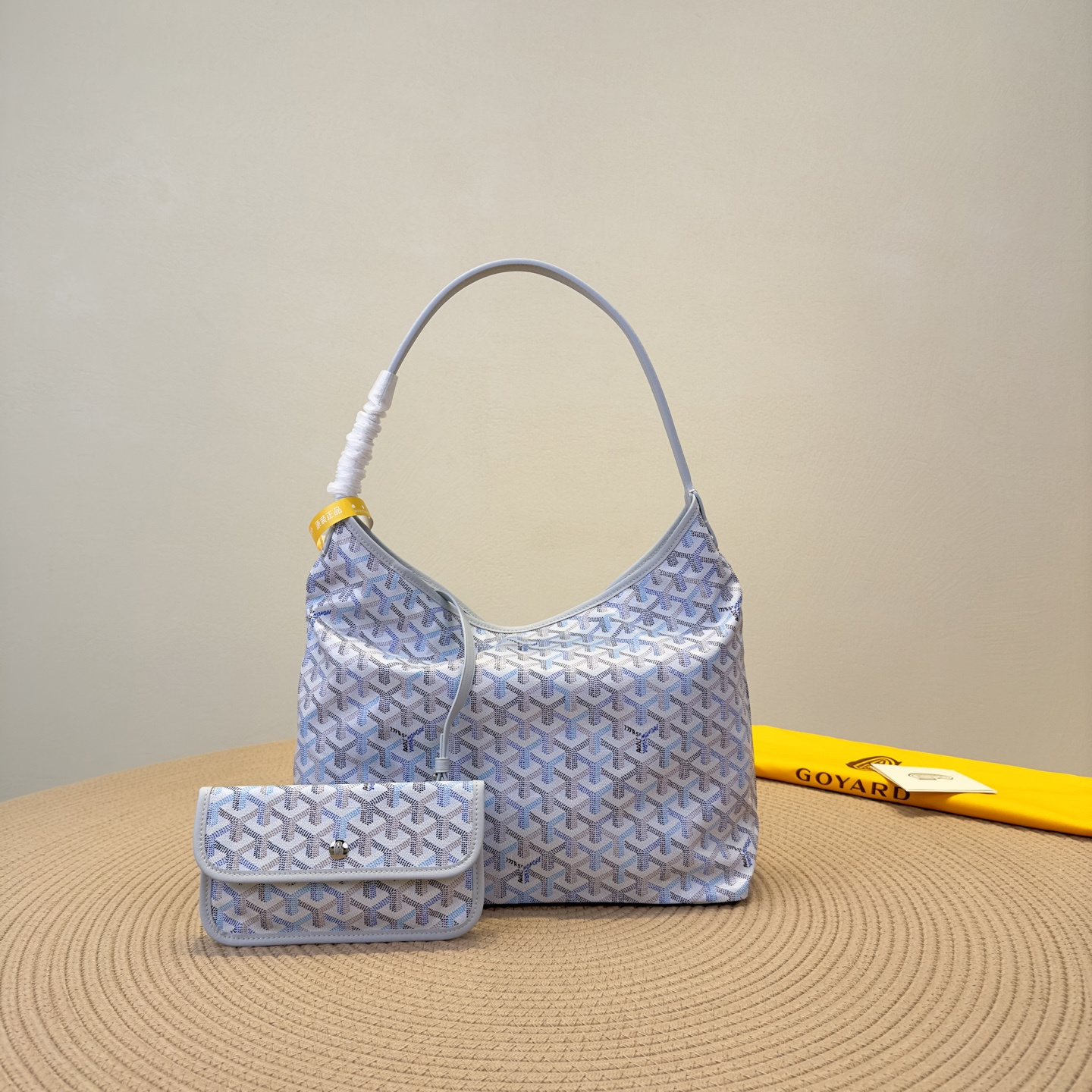 高仿Goyard*Hobo系列Boheme71CL23P購物袋冰川極地藍大號純原版本