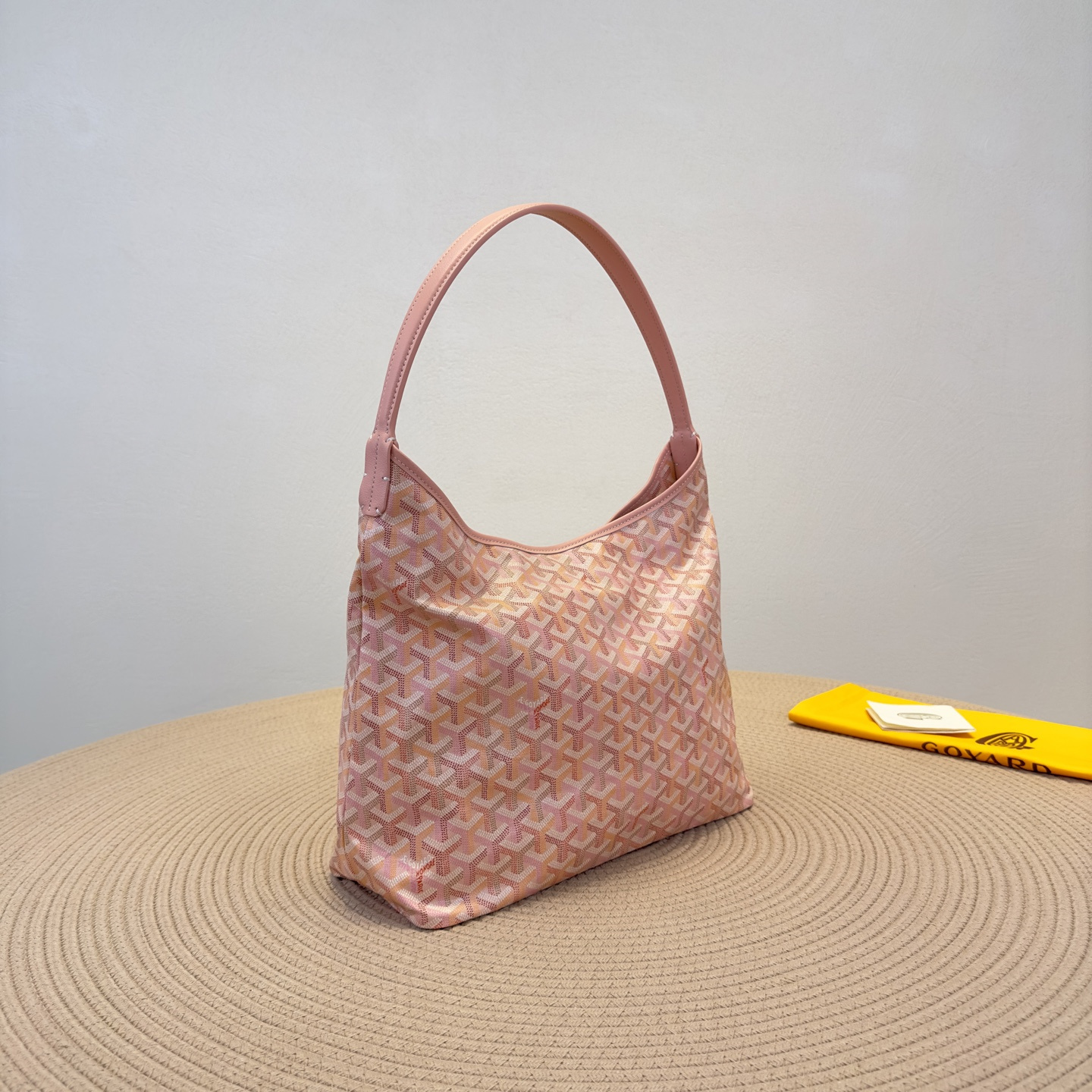 高仿Goyard*Hobo系列Boheme74CL42P購物袋櫻花粉大號純原版本