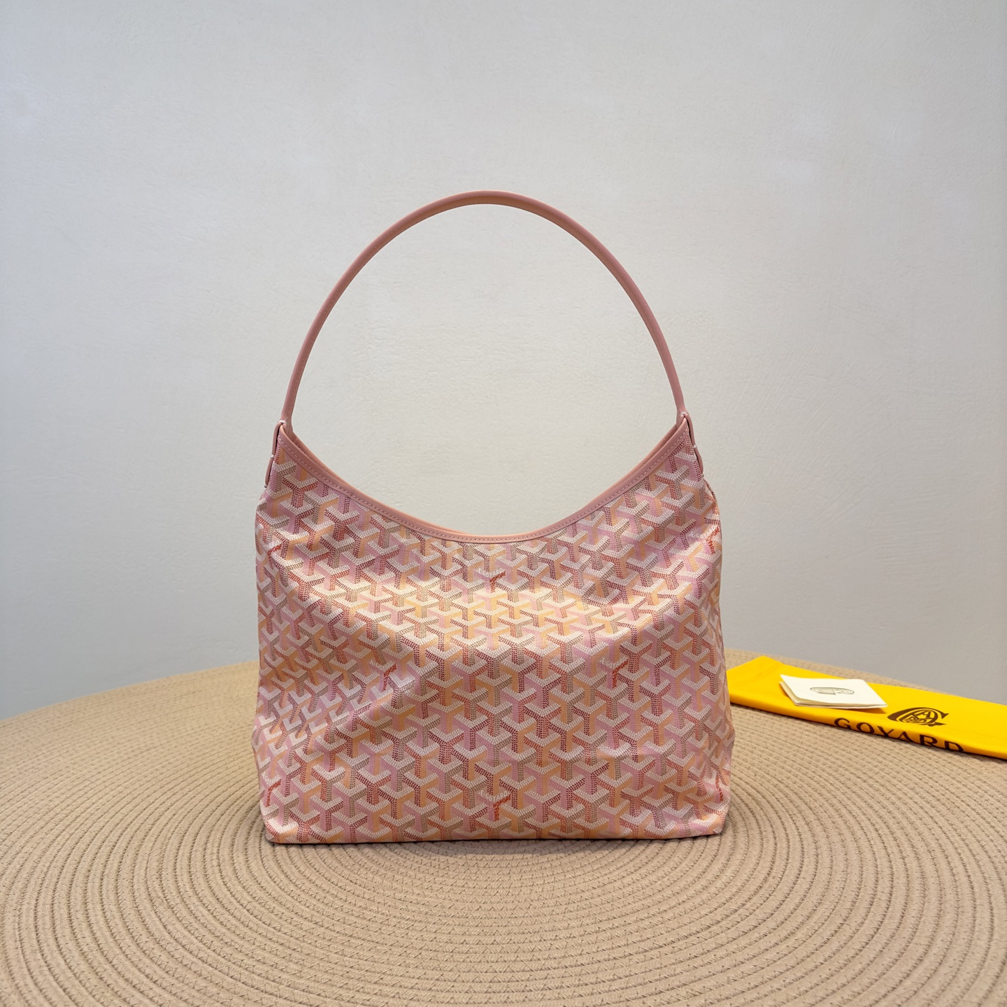 高仿Goyard*Hobo系列Boheme74CL42P購物袋櫻花粉大號純原版本