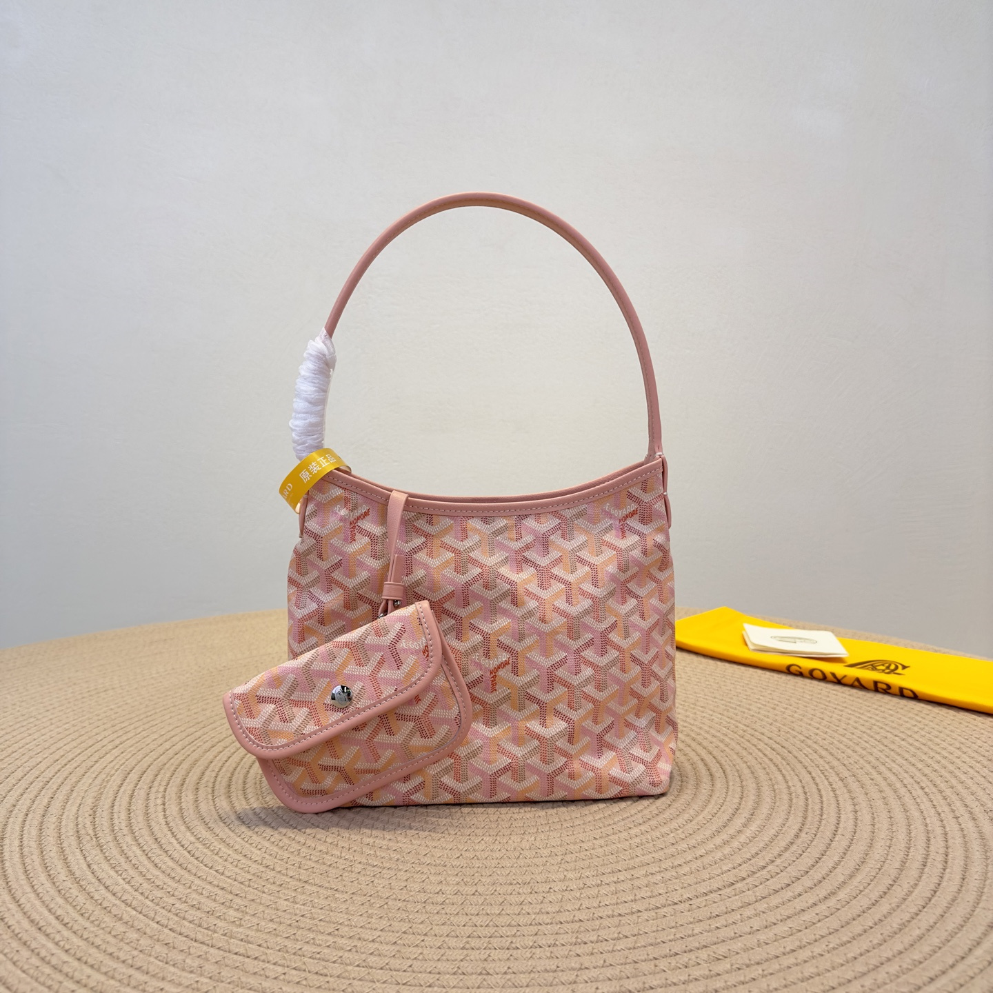 高仿Goyard*Hobo系列74CL42P購物袋櫻花粉mini純原版本
