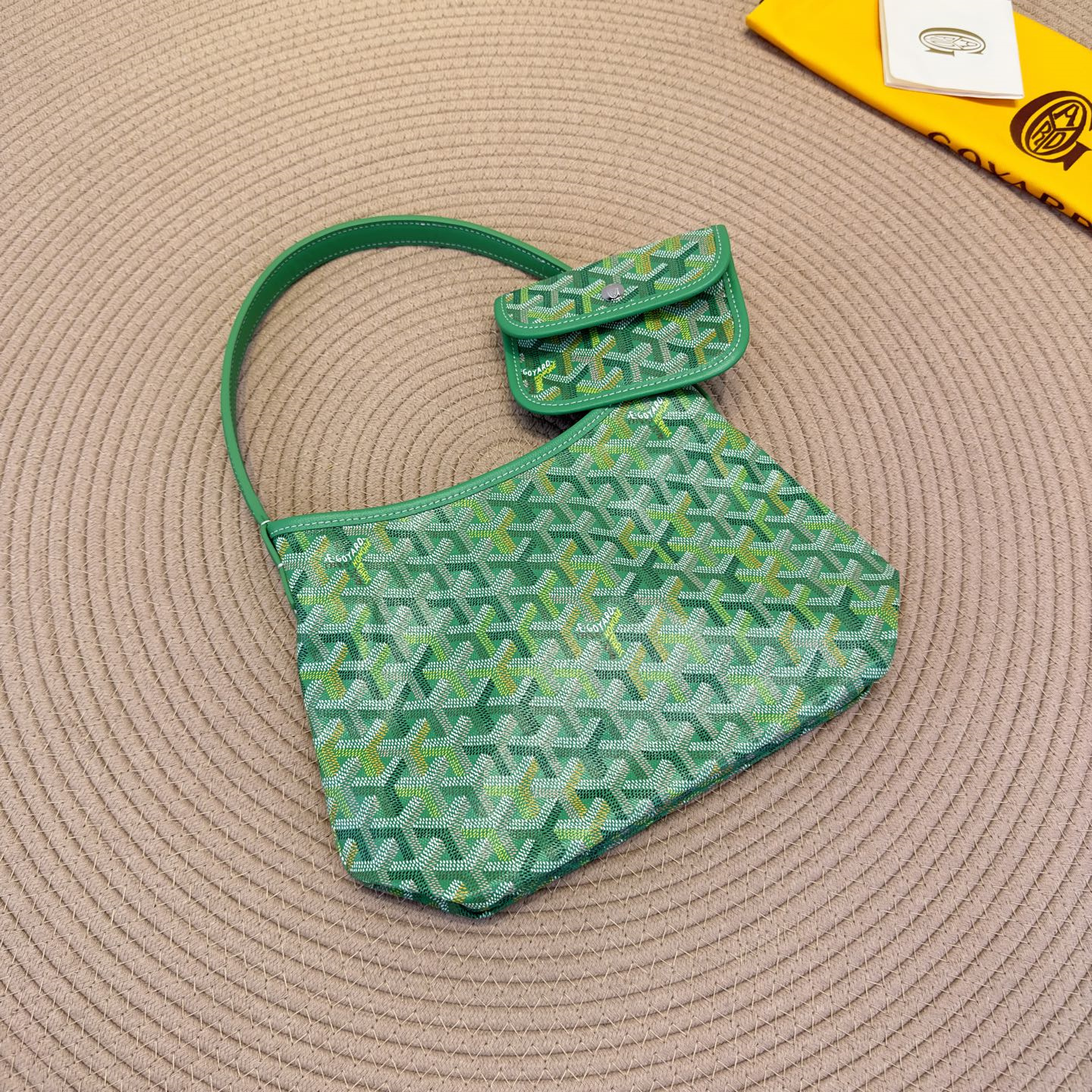 高仿Goyard*Hobo系列72CL69P購物袋草地綠mini純原版本