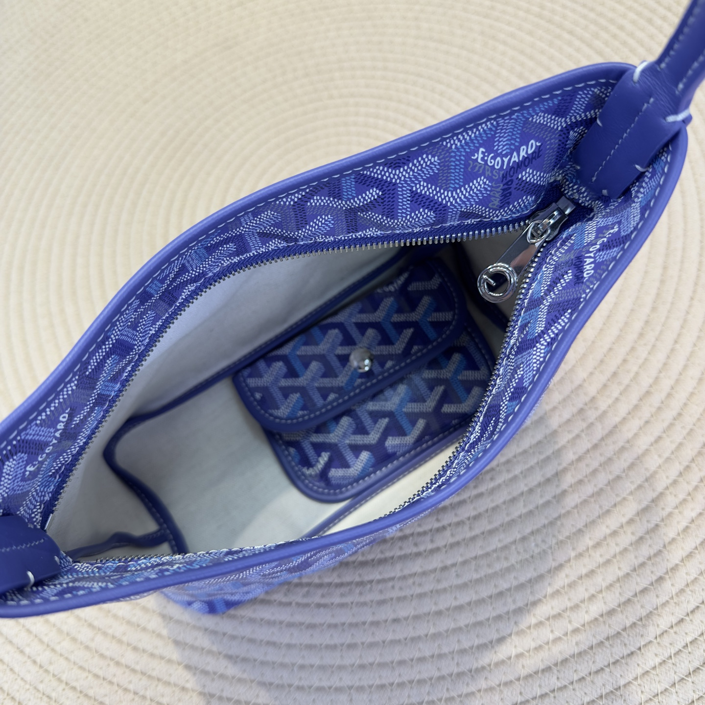高仿Goyard*Hobo系列73CL21P購物袋藍莓紫mini純原版本