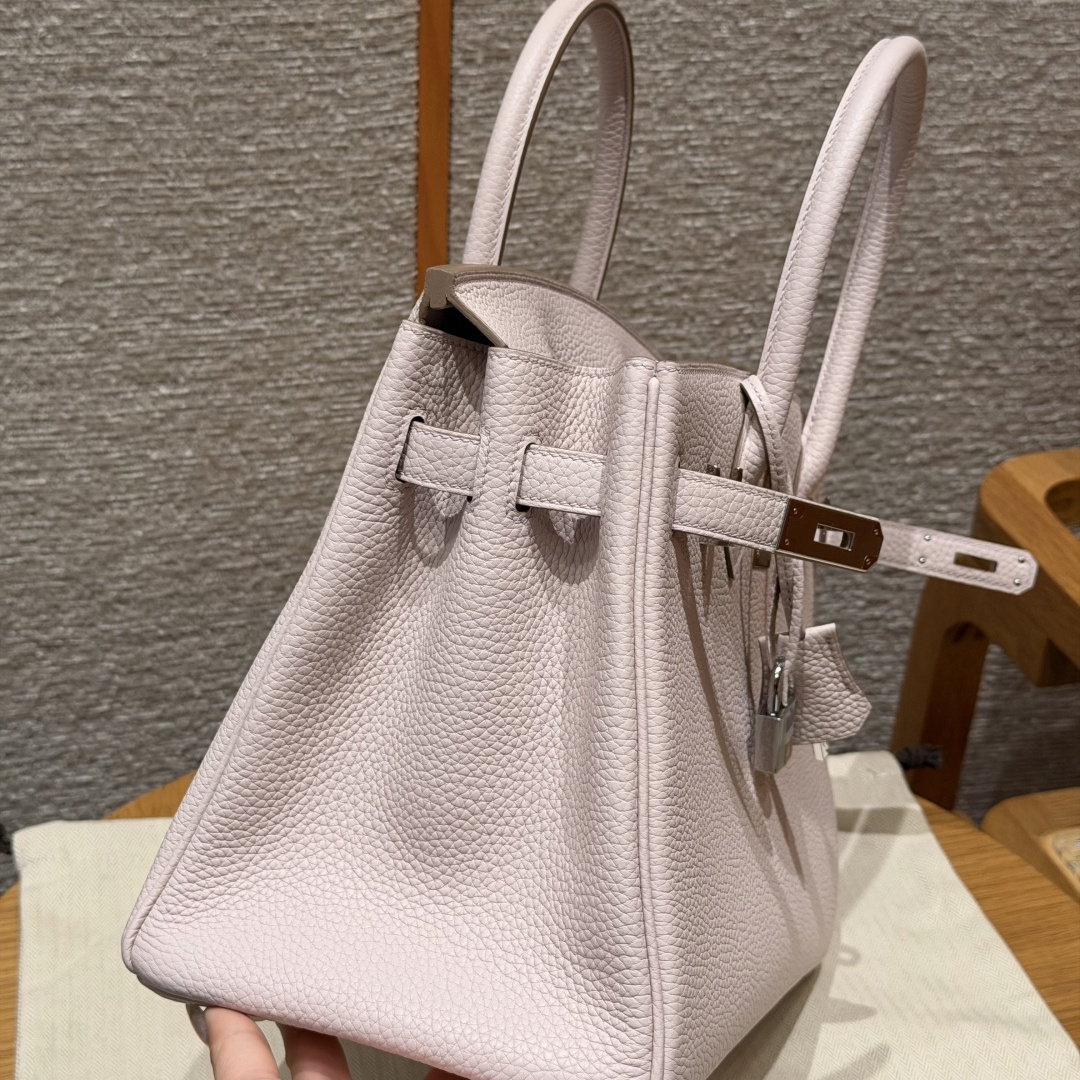 高仿Hermes*Birkin30系列H044897BO09夢幻紫牛皮銀扣純手工