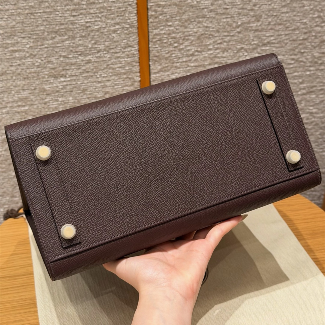 高仿Hermes*Birlin30系列H073179EP0G馬鞍紅牛皮金扣純手工